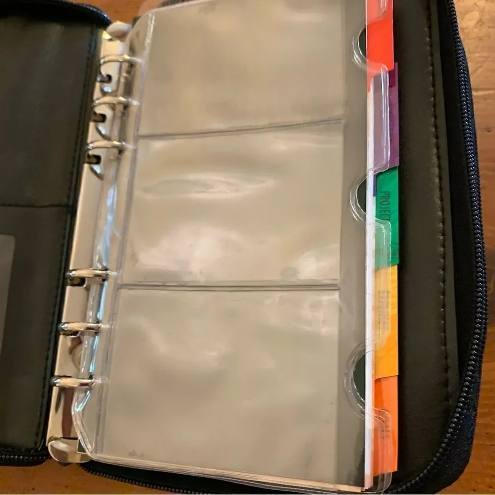 Philippe Amiel Planner Black Vegan Leather pen does not work no calculator
